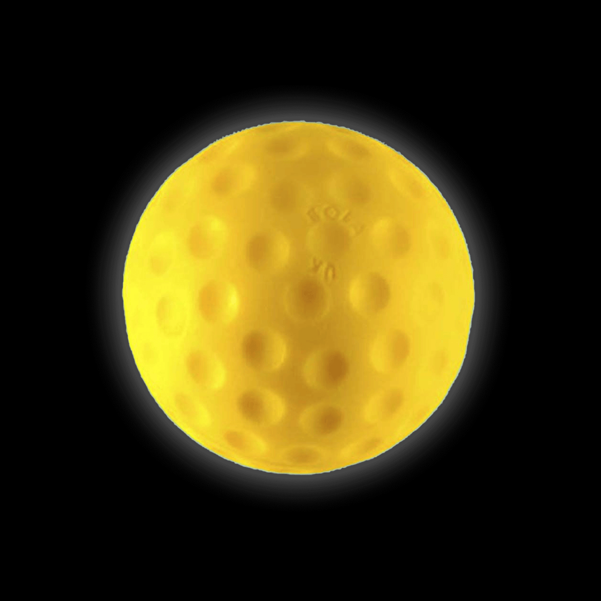 Bola Bowling Machine Balls in bright yellow, dimpled design for stable flight and enhanced visibility during practice.