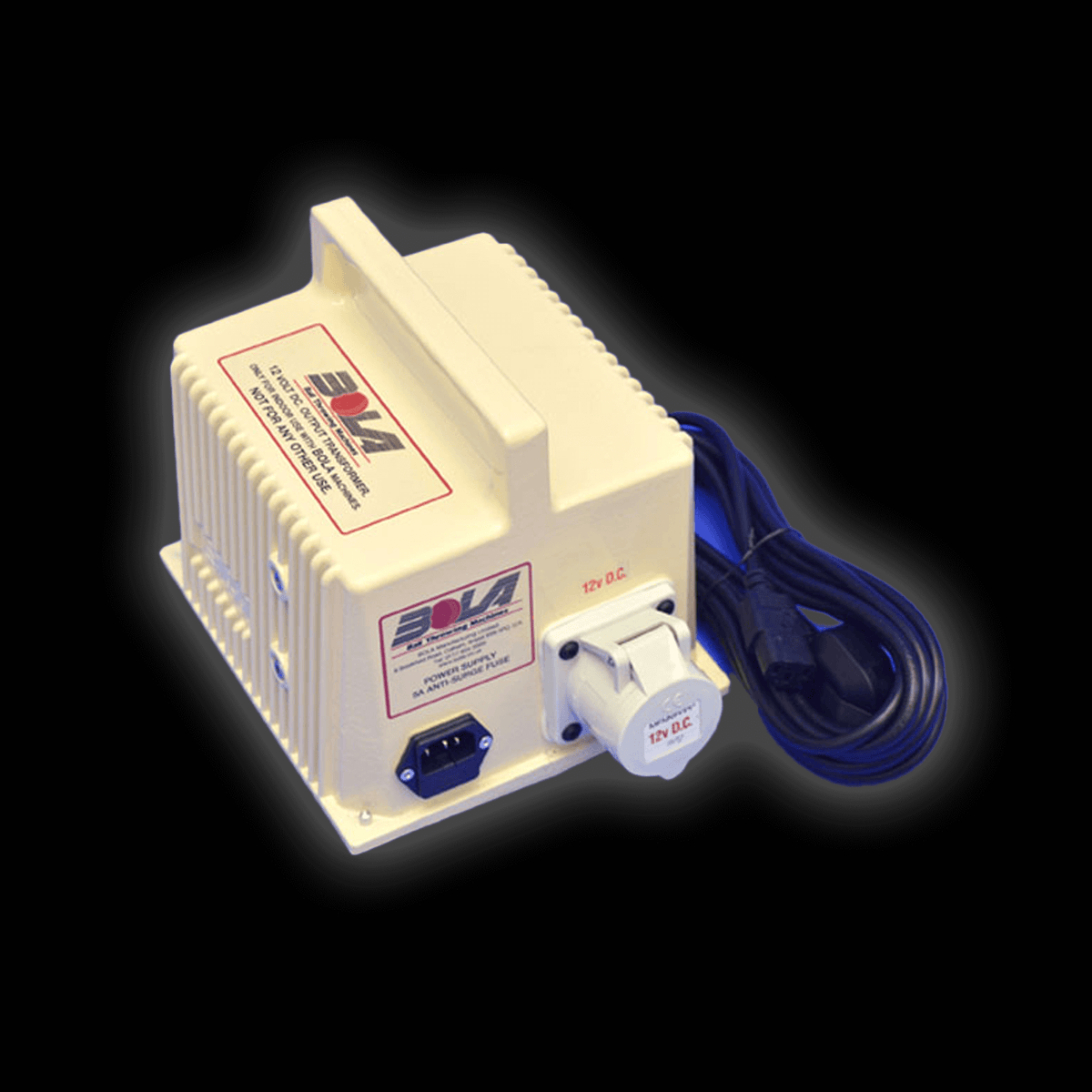 BOLA 230V Power Pack for smooth DC supply to BOLA Bowling Machines from mains outlet.