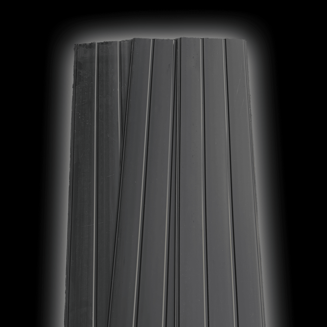 PVC Sight Screen Lattes - Pack Of 5, black lattes with ridged surface for sight screens.